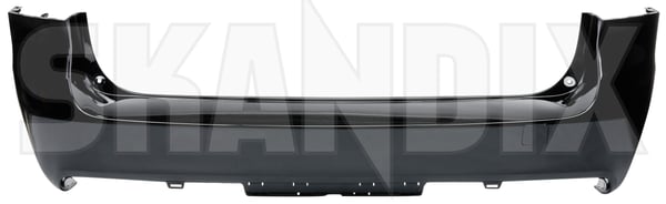 Bumper cover rear painted onyx black metallic 39838468 (1102523) - Volvo V70 (2008-) - Keywords: bumper cover rear painted onyx black metallic rear bumper skirts Genuine 717 black metallic onyx painted rear