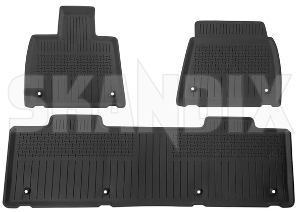 Floor accessory mats Synthetic material charcoal solid 31684453 (1103034) - Volvo ES90 - Keywords: floor accessory mats synthetic material charcoal solid Genuine accessories bowl charcoal drive for hand high left lefthand left hand lefthanddrive lhd mat material original plastic solid synthetic vehicles waterproof