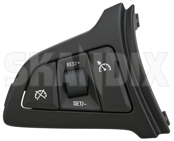 Switch, Multifunction Steering wheel left jet black 12825668 (1104003) - Saab 9-5 (2010-) - ОЕ-Numbers: 13297253 - Keywords: knobs multifunctional switch multifunction steering wheel left jet black switches switchs Genuine Hedin Saab Parts 298 black jet left