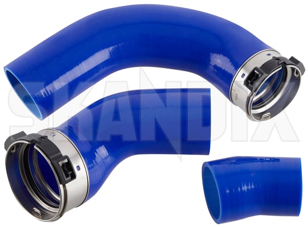 Charger intake hose Silicone blue Kit  (1104665) - Volvo V40 (2013-), V40 CC - Keywords: charger intake hose silicone blue kit Own-label blue kit silicone