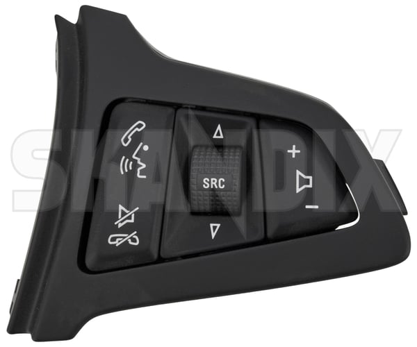 Schalter, Multifunktionslenkrad rechts jet black 12783301 (1104699) - Saab 9-5 (2010-) - Keywords: 650 95 95 9 5 bedienschalter bedientasten knoepfe lenkradknoepfe lenkradschalter lenkradtasten schalter multifunktionslenkrad rechts jet black tasten Original Hedin Saab Parts 298 black jet rechte rechter rechts rechtsseitig seite