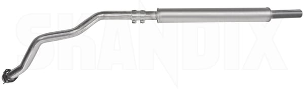 Downpipe single tube splitted part 32022058 (1104720) - Saab 900 (-1993) - ОЕ-Numbers: 5466206, 8822306, 9334020, 9363649 - Keywords: downpipe single tube splitted part exhaust pipe header pipe Own-label catalytic converter for part single splitted tube vehicles without