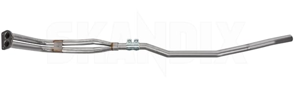 Downpipe double tube splitted part (1104721) - Volvo 200 - Keywords: downpipe double tube splitted part exhaust pipe header pipe Own-label catalytic converter double for part splitted tube vehicles without