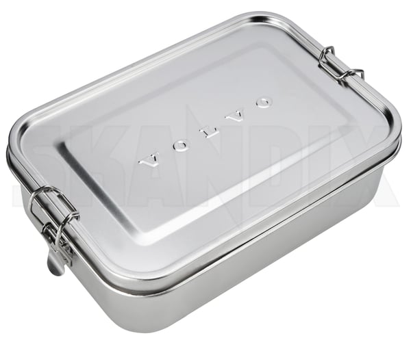 Lunch Box VOLVO silver (1105968) - Volvo universal - Keywords: break boxes food boxese lunch box volvo silver lunch boxes lunch kits packed lunches snack boxes Genuine 146 146mm 205 205mm 60 60mm metal mm silver volvo