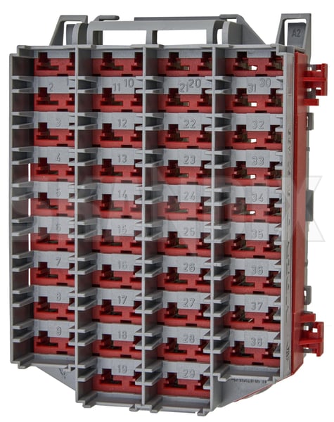 Fuse box Dashboard 9162439 (1105990) - Volvo S60 (-2009), S80 (-2006), V70 P26 (2001-2007), XC70 (2001-2007) - Keywords: fuse box dashboard fuse holders fuses strips fusestrip Genuine 38 dashboard