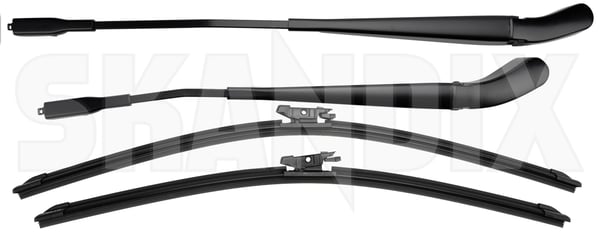 Wiper arm, Windscreen washer for Windscreen right left Conversion kit 8624266 (1106573) - Volvo S60 (-2009), V70 P26 (2001-2007), XC70 (2001-2007) - Keywords: wiper arm windscreen washer for windscreen right left conversion kit wipers Own-label blade cap cleaning conversion cover covering drive for hand kit left lefthand left hand lefthanddrive lhd right vehicles window windscreen wiper with