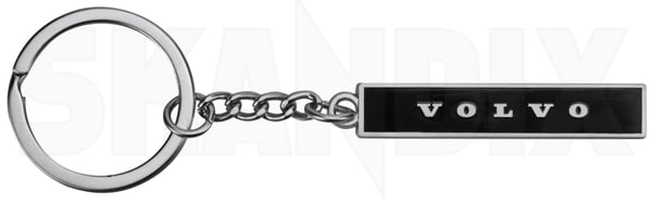 Key fob VOLVO black enamelled (1106825) - Volvo universal - Keywords: key fob volvo black enamelled key sleeve Genuine black enamelled ring stainless steel volvo with