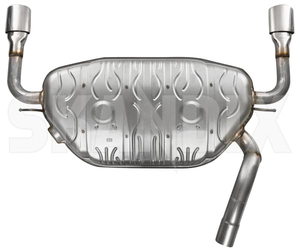 Rear Silencer 31261683 (1106926) - Volvo S40 (2004-), V50 - ОЕ-Numbers: 30793178, 30793179, 31261682 - Keywords: end silencer muffler mufler rear silencer Own-label awd clamp double double doubleexhaust doublepipeexhaust doublepipes exhaust for pipe pipes rolled two vehicles with without