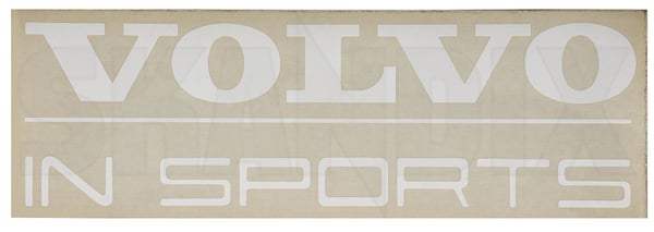 Sticker Volvo in Sports (1106994) - Volvo universal - Keywords: decals label sticker volvo in sports Genuine 270 270mm 90 90mm in mm new nos nos old sports stock volvo