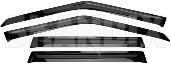 Air deflector for all Doors Kit (1107035) - Volvo 850, S70, V70 (-2000) - Keywords: air deflector for all doors kit climair rain deflector Own-label all doors for kit