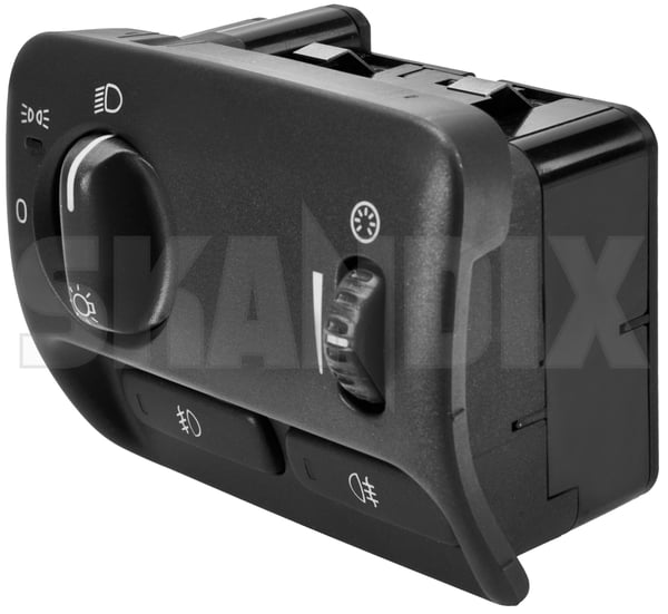 Switch, Headlight 9459984 (1107107) - Volvo S80 (-2006) - Keywords: combination switch headlight adjuster knob headlight adjuster switch headlight control headlight knob headlight switch headlightsswitch light adjuster knob light adjuster switch light control main lights knob main lights switch mainlights switch headlight Genuine aiming foglight for headlight usa vehicles without