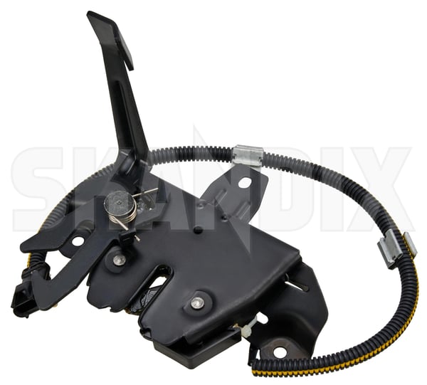 Bonnet lock 30864604 (1107301) - Volvo S40, V40 (-2004) - ОЕ-Numbers: 30819556, 30850416, 30850418, 30855251 - Keywords: bonnet lock catch Genuine alarm for theft vehicles with without