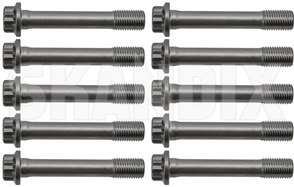 Connecting rod Bolt Kit 10 -piece 9125471 (1107467) - Volvo 850, 900, C70 (-2005), S40, V40 (-2004), S60 (-2009), S70, V70, V70XC (-2000), S80 (-2006), S90, V90 (-1998), V70 P26 (2001-2007), V70 P26, XC70 (2001-2007) - Keywords: connecting rod bolt kit 10 piece connecting rod bolt kit 10 piece Own-label piece piece 10 10 10piece 10 piece do kit more not once part than use