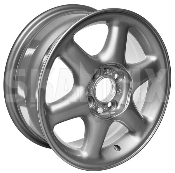 Rim Aluminium Cetus 3546581 (1107714) - Volvo 850 - ОЕ-Numbers: 3546326, 3546552 - Keywords: rim aluminium cetus Genuine   hole  hole 15 15inch 4 4  4hole 4 hole 6,5 65 6 5 6,5 65inch 6 5inch aluminium cetus inch new nos nos  old silver stock