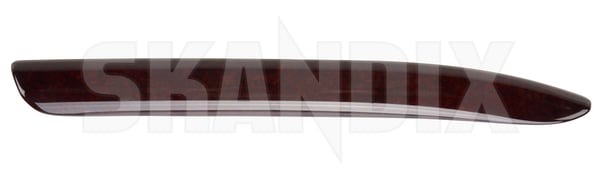 Zierleiste, Türverkleidung vorne links walnuss rot 30612192 (1107882) - Volvo S40, V40 (-2004) - Keywords: s40 tuerverkleidungszierleisten v40 zierleiste tuerverkleidung vorne links walnuss rot zierleisten Original altem aus lagerbestand linker links new nos nos old rot stock vorderer vorne walnuss