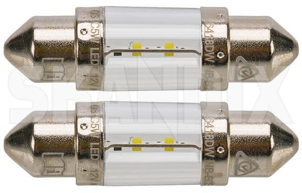 Bulb C5W LED Interior light Number plate light 12 V 1 W NIGHT BREAKER LED Kit consisting of 1 pair 989777 (1107972) - 9-3 (2003-), 900 (-1993), 9000, 140, 164, 200, 400, C30, C70 (2006-), C70 (-2005), S40 (2004-), S40, V50 (2004-), S60 (2011-2018), S60 (-2009), S80 (2007-), S80 (-2006), V40 (-2004), V60 (2011-2018), V60 CC (-2018), V70 P26, XC70 (2001-2007), V70, XC70 (2008-), XC60 (-2017), XC90 (-2014) - ОЕ-Numbers: 277713, 7084197, 965831 - Keywords: bulb c5w led interior light number plate light 12 v 1 w night breaker led kit consisting of 1 pair osram Osram 1 12 12v 1w 6000 6000 6 000 breaker c5w compartment consisting ece glove interior kelvin kit led light light light night number of pair plate r37 to trunk up v w white