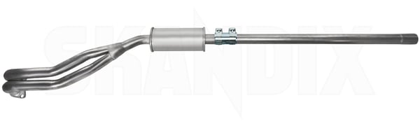 Downpipe double tube splitted part 7528078 (1108886) - Saab 900 (-1993) - Keywords: downpipe double tube splitted part exhaust pipe header pipe Own-label catalytic converter double engines exhaust for gas part recirculation splitted tube vehicles with without