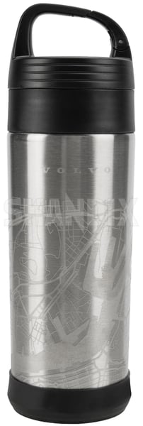 Thermo cup VOLVO 350 ml  (1109650) - Volvo universal - Keywords: thermo cup volvo 350 ml Genuine 350 350ml ml silicone silver stainless steel volvo