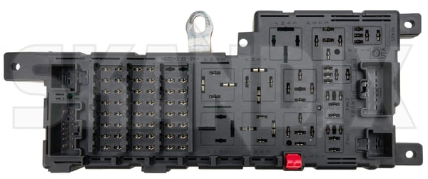 Fuse box Engine compartment 30728008 (1109899) - Volvo S60 (-2009), S80 (-2006), V70 P26, XC70 (2001-2007), XC90 (-2014) - Keywords: fuse box engine compartment fuse holders fuses strips fusestrip Genuine compartment ejb engine