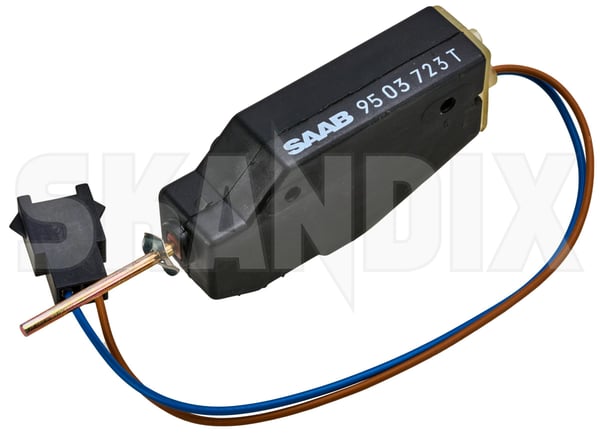 Stellelement, Zentralverriegelung 9503723 (1109922) - Saab 9000 - Keywords: 9000 motor zentralverriegelung servomotor stellelement zentralverriegelung stellelemente stellmotor stellmotoren zentralverriegelungsmotor zv Original Hedin Saab Parts tankdeckel tankklappe tankverschluss