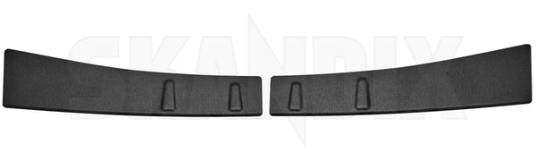 Load sill guard Stainless steel black (1111260) - Volvo XC40/EX40 - Keywords: boot sills bumpers edges guards load edge load sill guard stainless steel black loading dock loading edge loadsillguards paintwork protections protectors rear apron sillguards strips Own-label black stainless steel