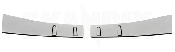 Load sill guard Stainless steel polished (1111261) - Volvo XC40/EX40 - Keywords: boot sills bumpers edges guards load edge load sill guard stainless steel polished loading dock loading edge loadsillguards paintwork protections protectors rear apron sillguards strips Own-label polished stainless steel