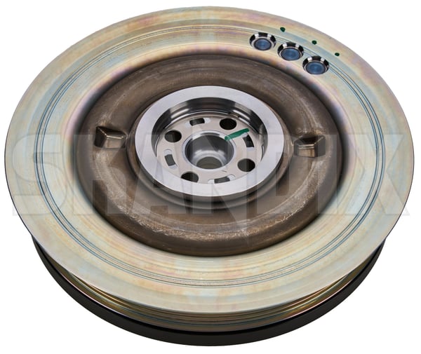 Belt pulley, Crankshaft 31401195 (1111784) - Volvo Polestar 1, S60, V60 (2011-2018), S80 (2007-), S90 (2017-), S90, V90 (2017-), V60 CC (-2018), V70, XC70 (2008-), V90 (2017-), V90 CC, XC60 (2018-), XC60 (-2017), XC90 (2016-) - Keywords: belt pulley crankshaft Own-label dampener vibration with