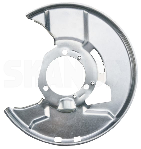 Splash panel, Brake disc left Front axle 22810890 (1111994) - Saab 9-5 (2010-) - Keywords: backing plate brake rotor brakerotors dust shields rotors splash guard splash panel brake disc left front axle Own-label 17 17inch axle front inch left