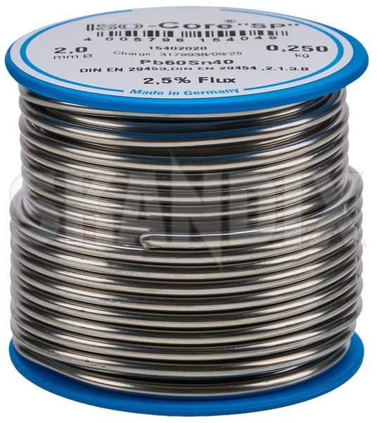 Solder wire 2 mm 250 g Reel  (1112214) - universal  - Keywords: solder solder alloy solder wire 2 mm 250 g reel soldering accessories Own-label % 2 2,5 25 2 5 2,5 25% 2 5% 250 250g 2mm 9454 din en g iso mm reel