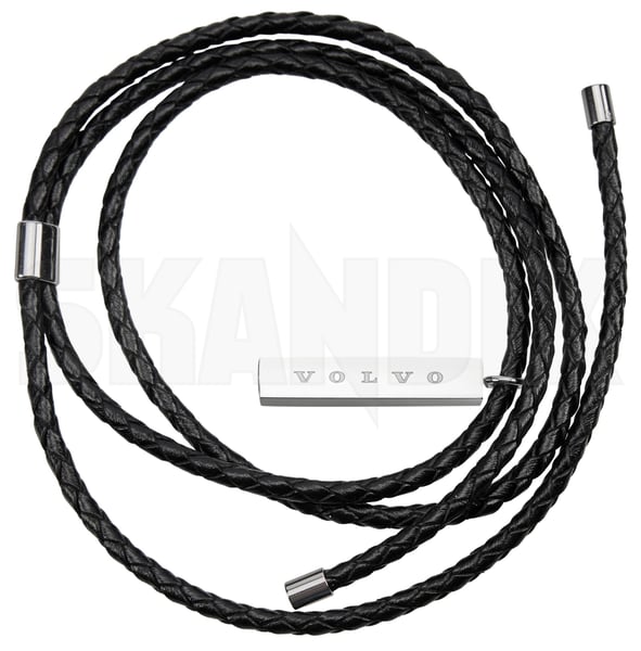 Necklace Leather black VOLVO (1112896) - Volvo universal - Keywords: chain decorative chain neck ring necklace necklace leather black volvo neckwear Genuine black leather volvo