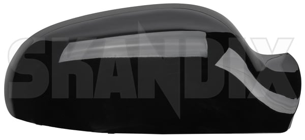 Cover cap, Outside mirror right black 39971201 (1112960) - Volvo S60 (-2009), S80 (-2006), V70 P26 (2001-2007) - Keywords: cover cap outside mirror right black mirrorblinds mirrorcovers Own-label 019 black electronically foldable painted right