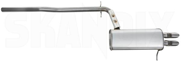 Rear Silencer 31201875 (1113017) - Volvo XC90 (-2014) - ОЕ-Numbers: 30742157 - Keywords: end silencer muffler mufler rear silencer Own-label clamp double double doubleexhaust doublepipeexhaust doublepipes hidden pipe rear rolled steel tailpipe without