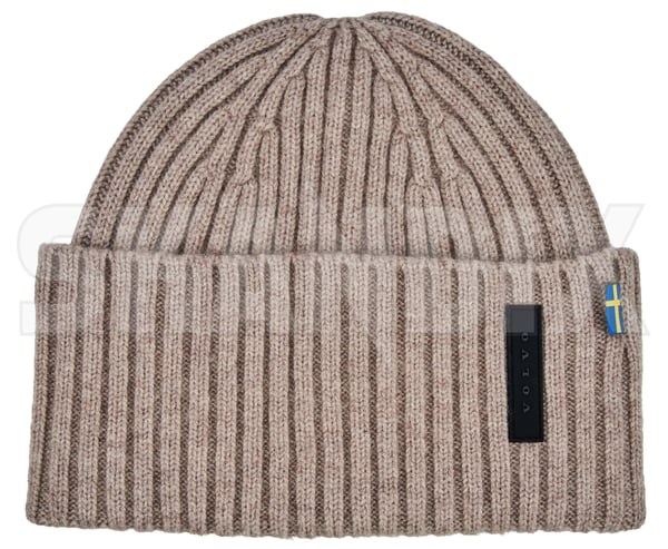 Winter hat VOLVO (1113075) - Volvo universal - Keywords: beanies caps winter hat volvo Genuine 719 merino sand uni unifit volvo wool yellow